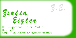 zsofia eizler business card