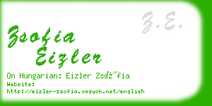 zsofia eizler business card